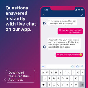 Questions answered instantly with live chat on our app. 