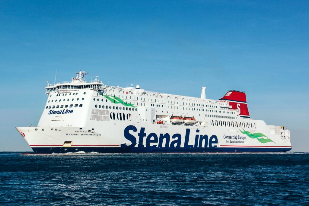 A Stenaline ship at sea